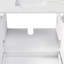Meuble-lavabo moderne en bois massif de 60 po avec lavabo, comptoir en quartz blanc Carrara de 61 po avec 3 trous de robinet pré-percés, 2 portes doubles à fermeture en douceur, 7 tiroirs et 2 petits compartiments de rangement rabattables (blanc)-133417786