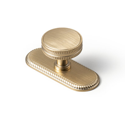 Poignée ronde en forme de pignon de 1,26 po de diamètre avec plaque noire - G027