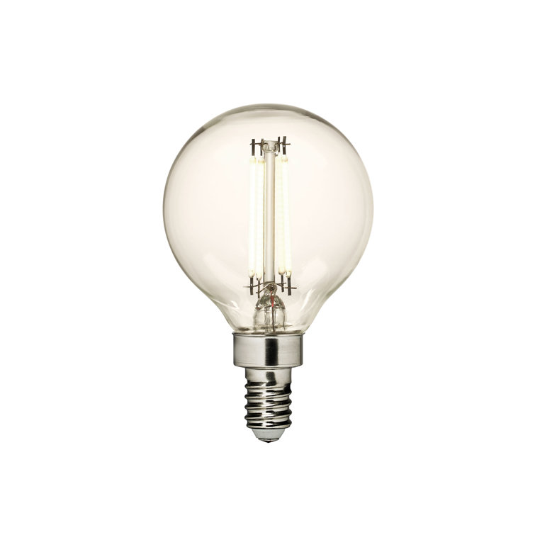 Visual Comfort & Co. LED G16-1/2 shape 4W 2700K Soft White E12 Candelabra base Clear Edison Style light bulb