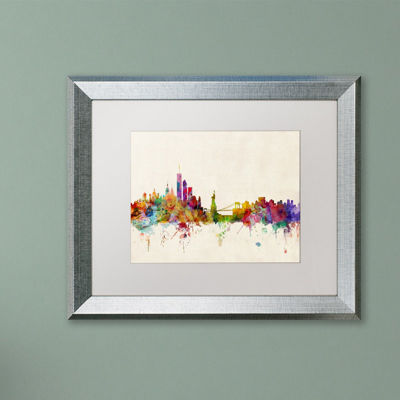 « new york, new york », impression sur toile encadrée, H 11 po x l 14 po x P 0,5 po