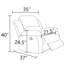 Fauteuil inclinable manuel rembourré de 35 po de largeur-133527753