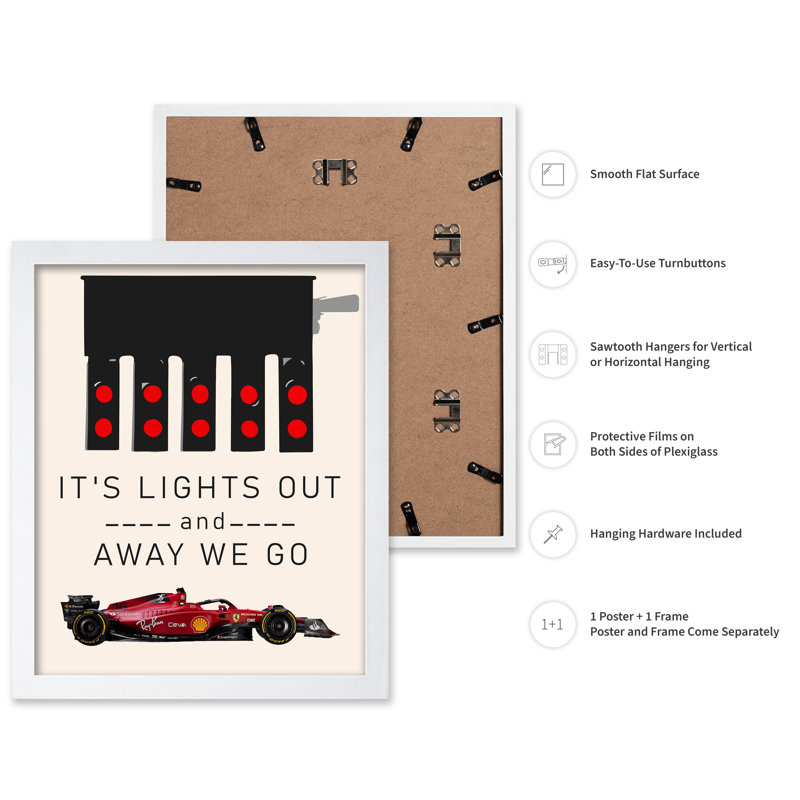 It's Lights Out, Poster, White Framed, 16"H x 20"W