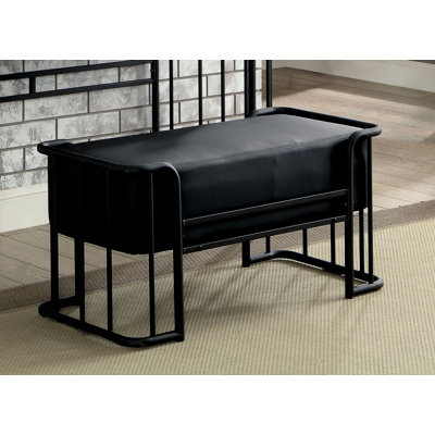 Aabid Faux Leather Upholstered Bench