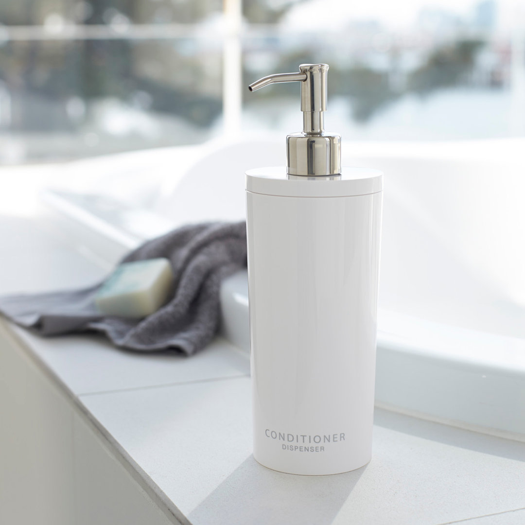 Yamazaki Home Conditioner Dispenser - Contemporary Bottle Pump For Shower, 16.9 fluid oz., Airtight Yamazaki Home 