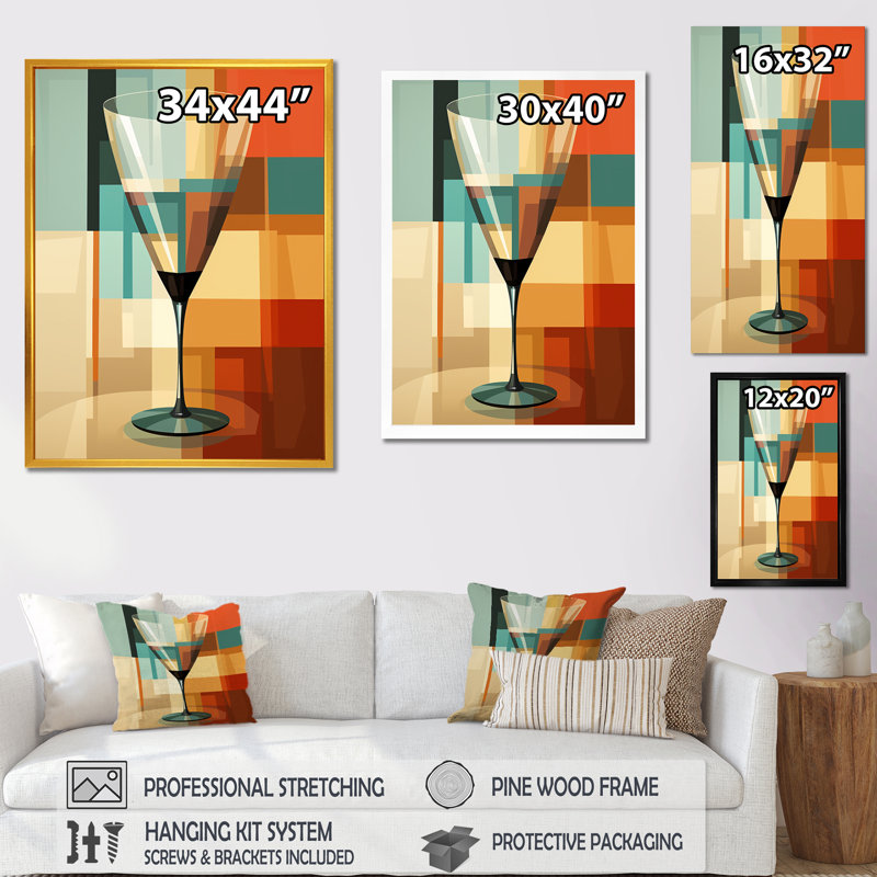 Spectacle zeste de Spirz - Art mural cocktails, H 40 po x l 30 po x P 1,5 po