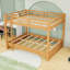 Grand lit superposé en bois avec échelle-1337020304