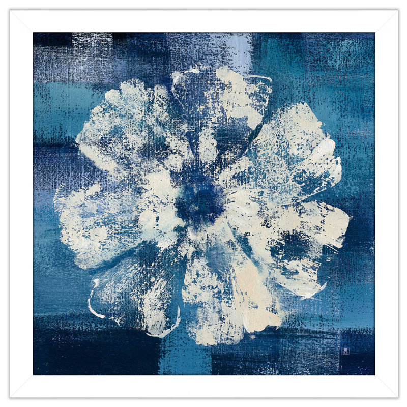 «Ocean Bloom I», art encadré, H 21,5 po x l 21,5 po x P 0,75 po, Cadre blanc