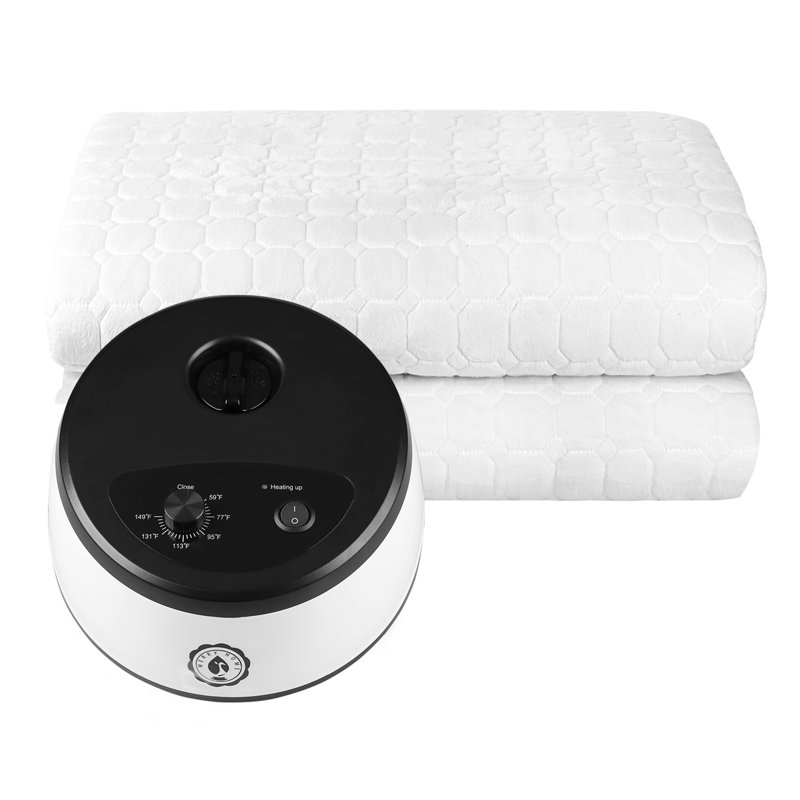 Protège-matelas chauffant de 1,5 po, Simple, Blanc
