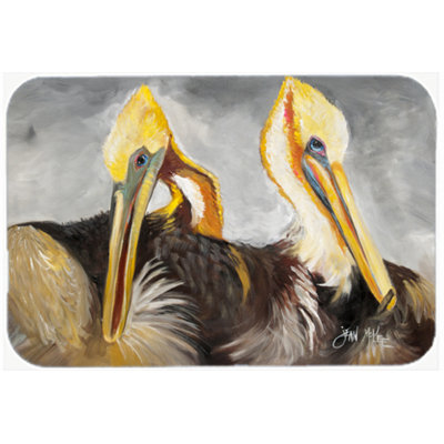 Caroline's Treasures Pelicans Preening Glass Cutting Board