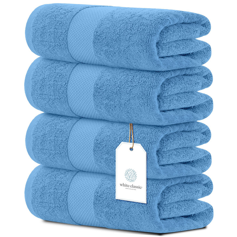 Serviette de bain 100% coton Aldercy, Bleu clair