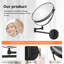 8 po Petit miroir de maquillage mural grossissant rond et télescopique-97836037