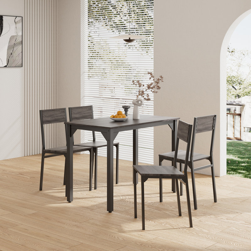 4 - Person Dining Set, Black