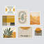 Collage Mid-Century Pastel Circle Plants Abstract Modern Art Boho For Living Room, Room, Office, encadré sur papier, 7 pièces-92584275