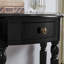 Console demi-cercle en bois massif noir-273260960