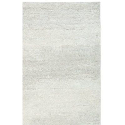 Maynie Hand Tufted Wool/Viscose/Cotton Solid Color Rug in Ivory