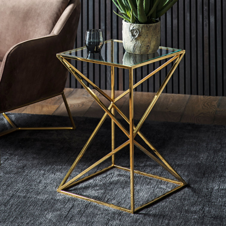 Glass Top Living Room Table Set