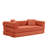 Boneless 76.77" Convertible Floor Compression Sofa Bed, 3-Seat Chenille Futon Couch with Pillow Back Support & Armrest, Foam Frameless Sleeper Sofa for Living Room Bedroom-2100569373