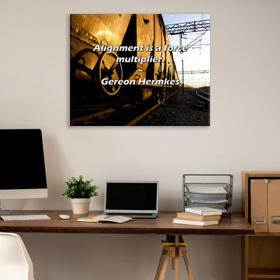 Artsy Quote "Alignment is a force multiplier." By Gereon Hermkes Gallery Wrapped Canvas
