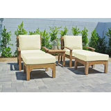 Huntington Outdoor 5 - Piece Teak Conversation Set