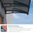 Palram - Canopia Aquila 4'11" W x 3' D Convex Door Awning-12179497