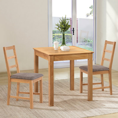 2 - Person Solid Oak Dining Set