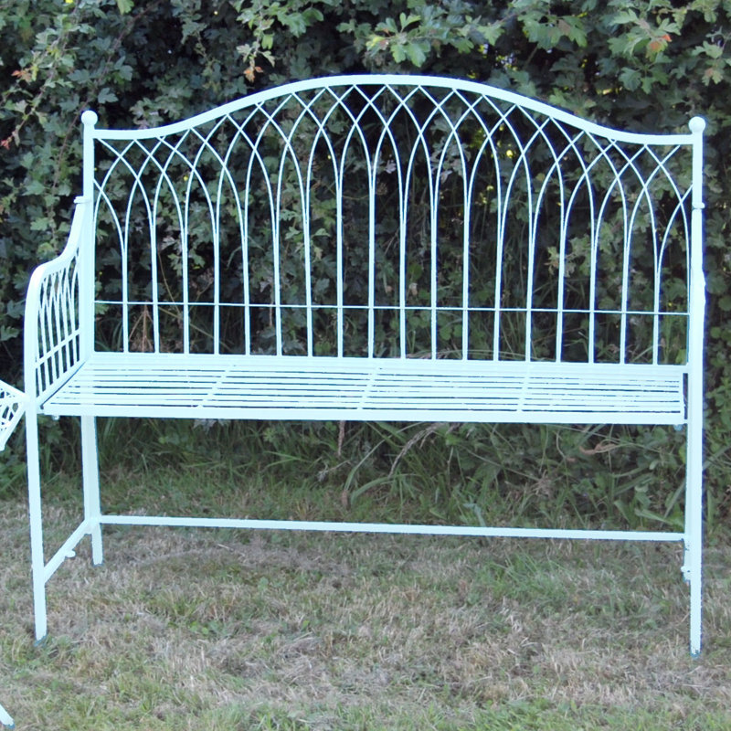 Augie Steel Bench, Blue