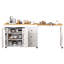 Îlot de cuisine en MDF multifonctionnel blanc moderne pour la cuisine et la salle à manger