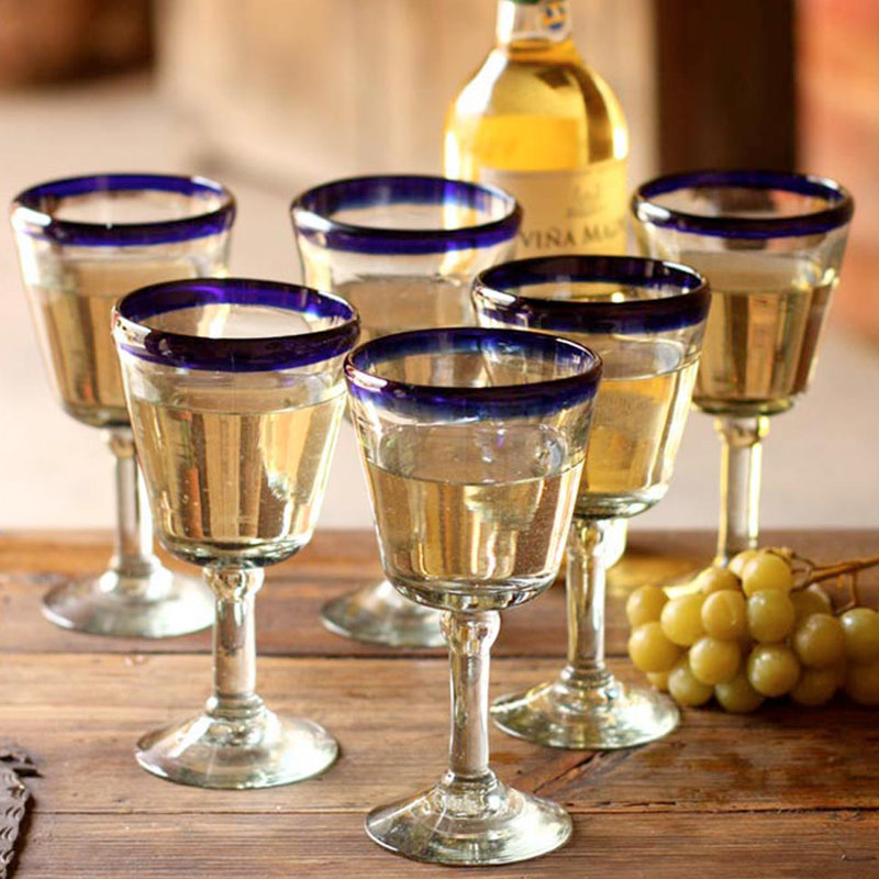 Faiza 8oz. Stemless Wine Glass Set