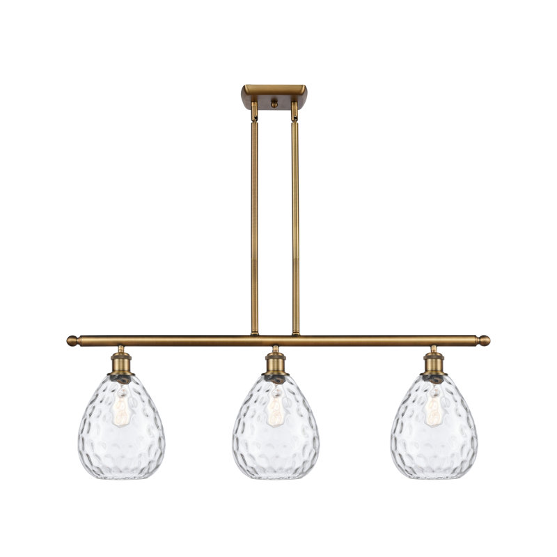 Jaron 3 - Light Kitchen Island Pendant, No Bulb Included, Brushed Brass