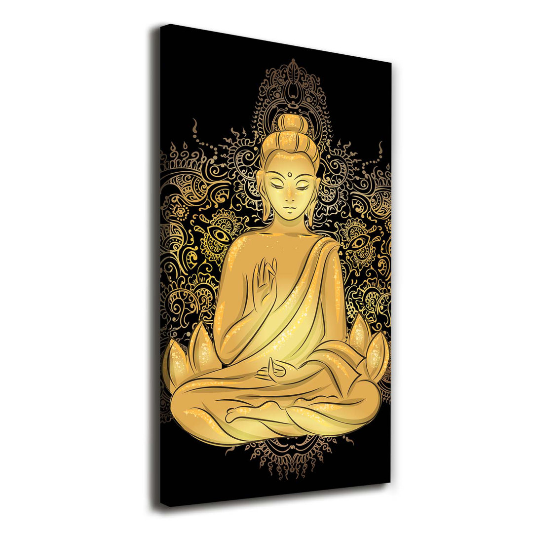 Buddha und Mandala - Kunstdruck auf Leinwand - Wrapped Canvas