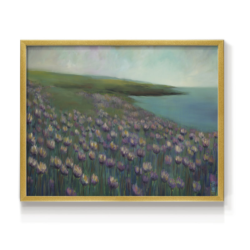 Seaside Sanctuary - reproduction encadrée - réarmable, H 8 po x l 10 po, Or