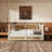 Upholstered Smart LED Bed Frame With Adjustable Height Headboard,No Box Spring Needed,Easy Assembly