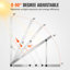 Ensemble de 2 supports de panneau solaire 45 po réglables à 0 - 90 °