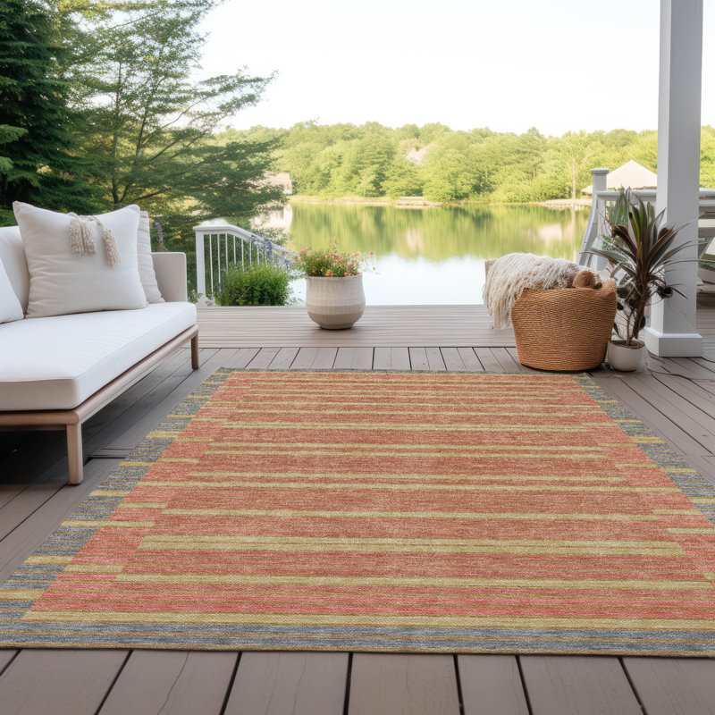 Tapis d'intérieur / extérieur gris Quara , 10 pi x 14 pi