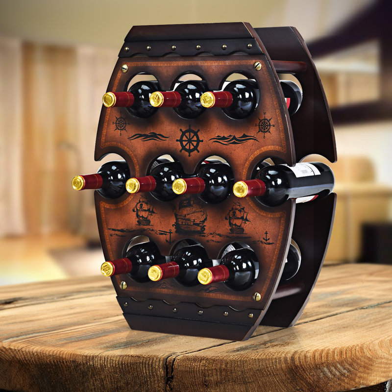 Cecily Wine Bottle Rack in Brown