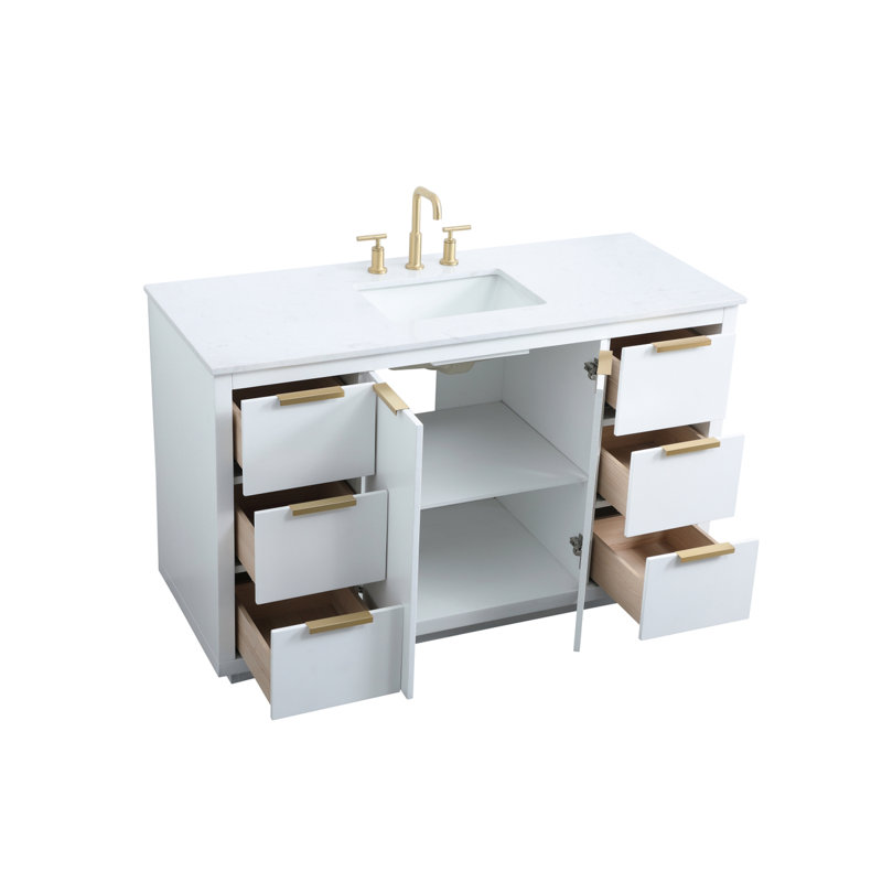 Ensemble de meuble-lavabo simple 54 po Broadlands, Blanc