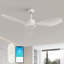 Ventilateur de plafond de chambre à coucher 48 po sans éclairage avec moteur à courant continu réversible 6 vitesses Karlena-1961430145