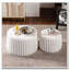 Ensemble de tables de rangement rondes blanches