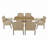 Solid Wood Top Four Leg Dining Set