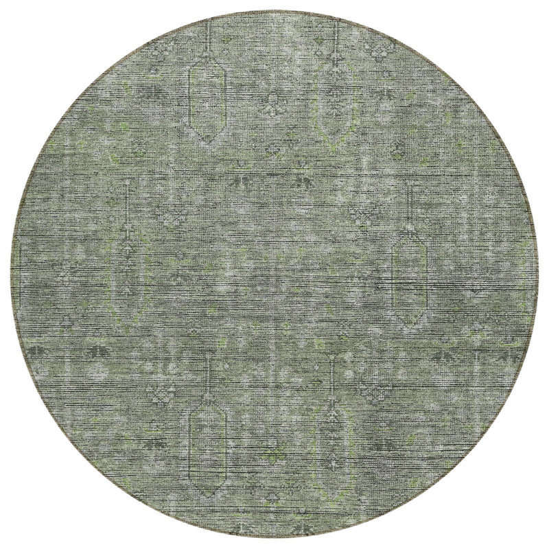 Tapis rond lavable intérieur / extérieur 8 pi Southwestern