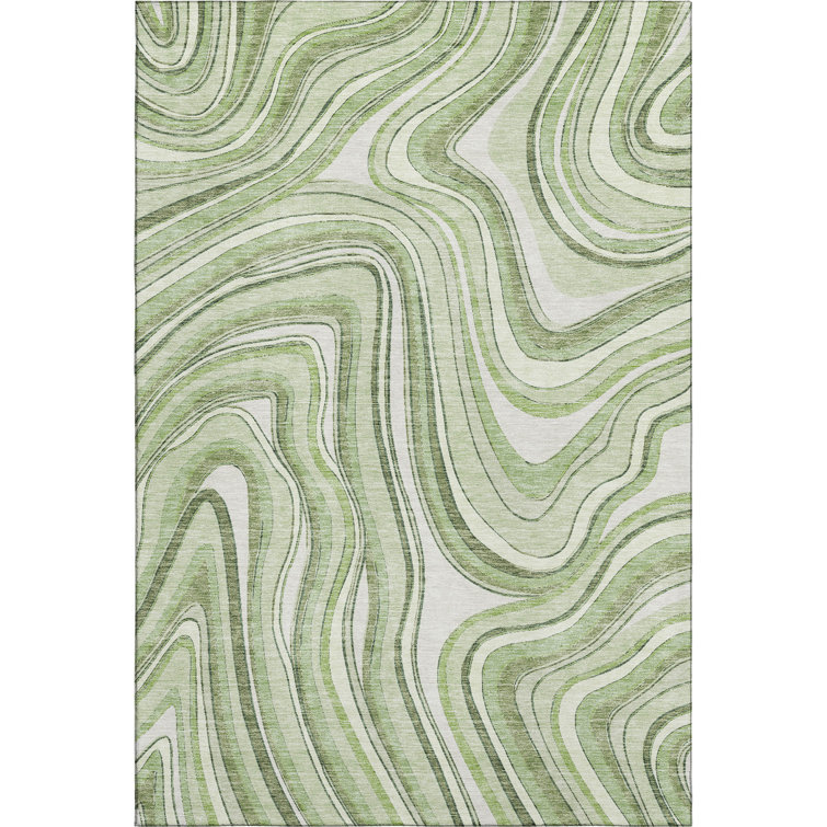 Premium Machine Washable Prisco Aloe Rug