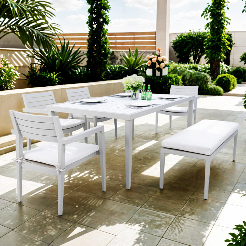 6 meubles de patio en aluminium