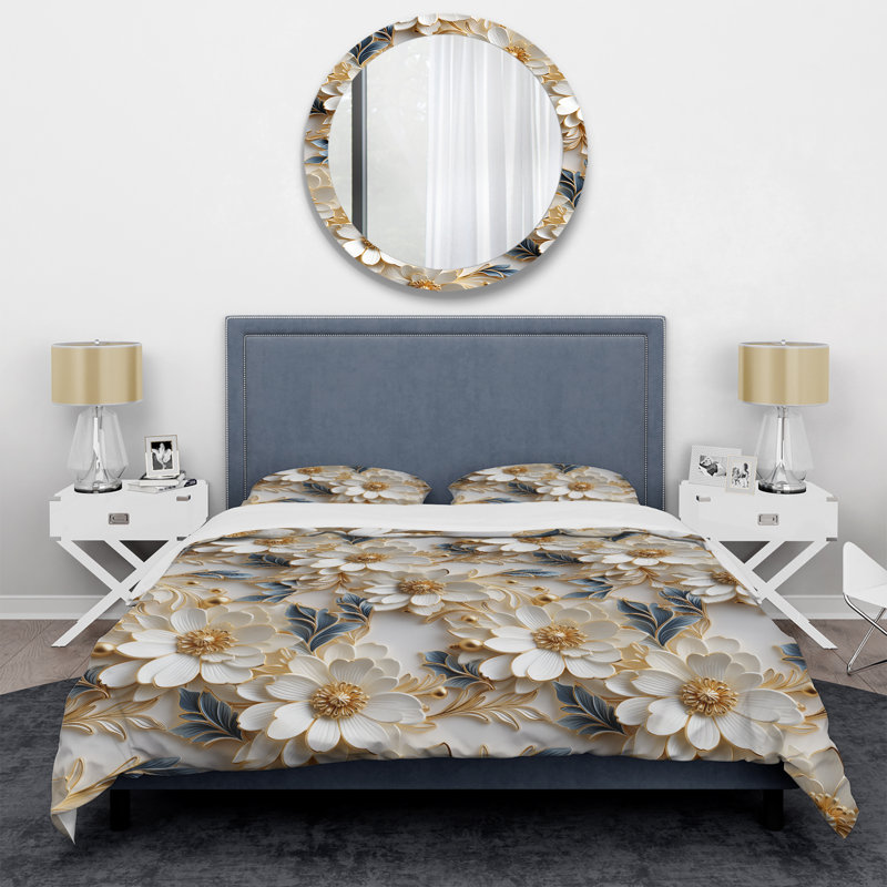 Ensemble de housse de couette Golden Golden, Housse de couette simple + 1 taie décorative stan