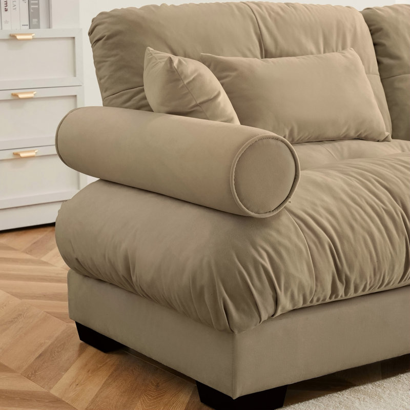 Milano Sofa LSF W/3 pillows - Beige