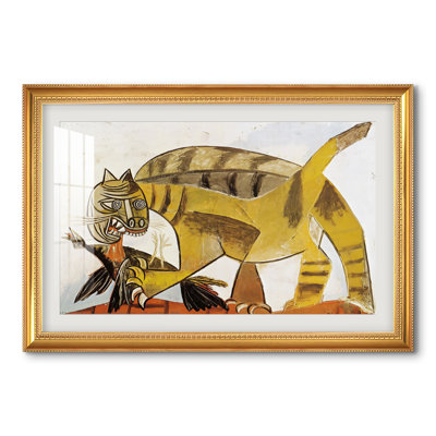 Chat mangeant un oiseau, 1939 - Pablo Picasso - Estampe encadrée sur mesure