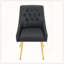 Chaise de salle à manger rembourrée en cuir avec dossier capitonné Diamond-539492840