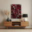 Abstrait formes 39, art mural en métal rouge-1214375534