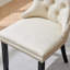 Ensemble de 2 chaises de salle à manger à dossier haut en similicuir imitation peau de mouton vintage-1537630898