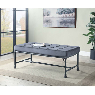 Banc rembourré en velours