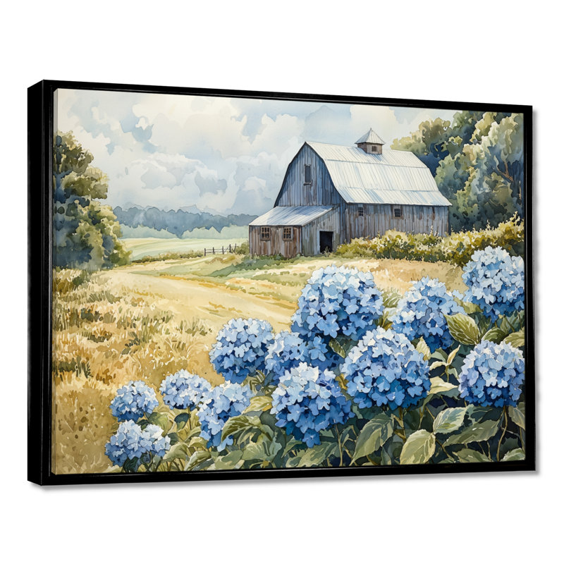Duella - Floral Wall Art, Noir, noir, noir, noir, H 12 po x l 20 po, Impression encadrée flottante